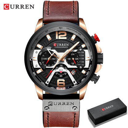 Relogio Masculino 2021 Herren Uhren Top Brand Luxus Männer Militär Sport Armbanduhr Leder Quarz Uhr erkek saat Curren 8329