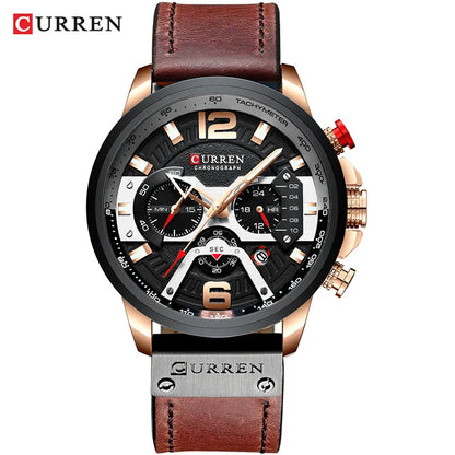 Montres pour hommes Relogio Masculino 2021 Top Marque De Luxe Hommes Militaire Sport Montre-Bracelet En Cuir Montre À Quartz Erkek Saat Curren 8329