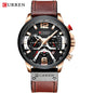 Montres pour hommes Relogio Masculino 2021 Top Marque De Luxe Hommes Militaire Sport Montre-Bracelet En Cuir Montre À Quartz Erkek Saat Curren 8329