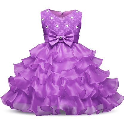 Blumenmädchen Kleid Tutu Flauschige Baby Mädchen Kleider Vestidos Hochzeit Party Kinder Kleidung Geburtstag Weihnachten Fancy Ballkleid