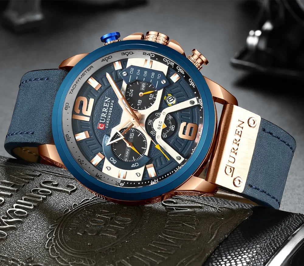 Relogio Masculino 2021 Herren Uhren Top Brand Luxus Männer Militär Sport Armbanduhr Leder Quarz Uhr erkek saat Curren 8329