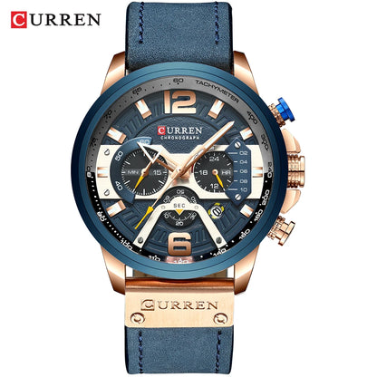 Montres pour hommes Relogio Masculino 2021 Top Marque De Luxe Hommes Militaire Sport Montre-Bracelet En Cuir Montre À Quartz Erkek Saat Curren 8329