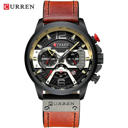 Montres pour hommes Relogio Masculino 2021 Top Marque De Luxe Hommes Militaire Sport Montre-Bracelet En Cuir Montre À Quartz Erkek Saat Curren 8329