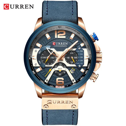 Montres pour hommes Relogio Masculino 2021 Top Marque De Luxe Hommes Militaire Sport Montre-Bracelet En Cuir Montre À Quartz Erkek Saat Curren 8329