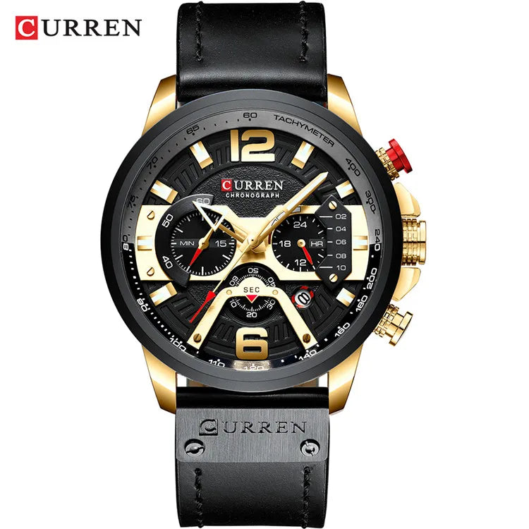 Montres pour hommes Relogio Masculino 2021 Top Marque De Luxe Hommes Militaire Sport Montre-Bracelet En Cuir Montre À Quartz Erkek Saat Curren 8329