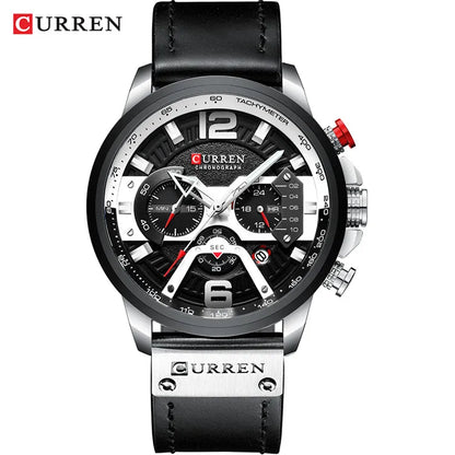 Montres pour hommes Relogio Masculino 2021 Top Marque De Luxe Hommes Militaire Sport Montre-Bracelet En Cuir Montre À Quartz Erkek Saat Curren 8329