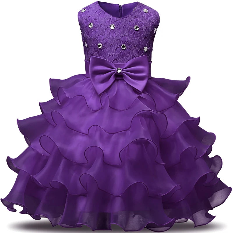 Blumenmädchen Kleid Tutu Flauschige Baby Mädchen Kleider Vestidos Hochzeit Party Kinder Kleidung Geburtstag Weihnachten Fancy Ballkleid