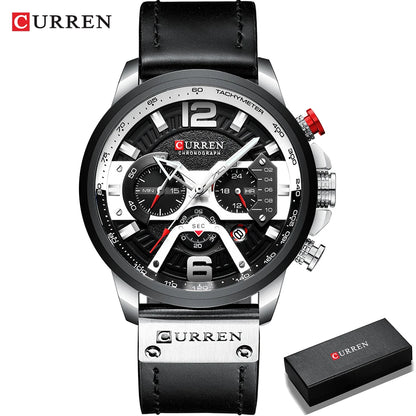 Relogio Masculino 2021 Mens Watches Top Brand Luxury Men Military Sport Wristwatch Leather Quartz Watch erkek saat Curren 8329