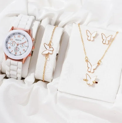 5/2PCS Luxury Watch & Jewelry Set