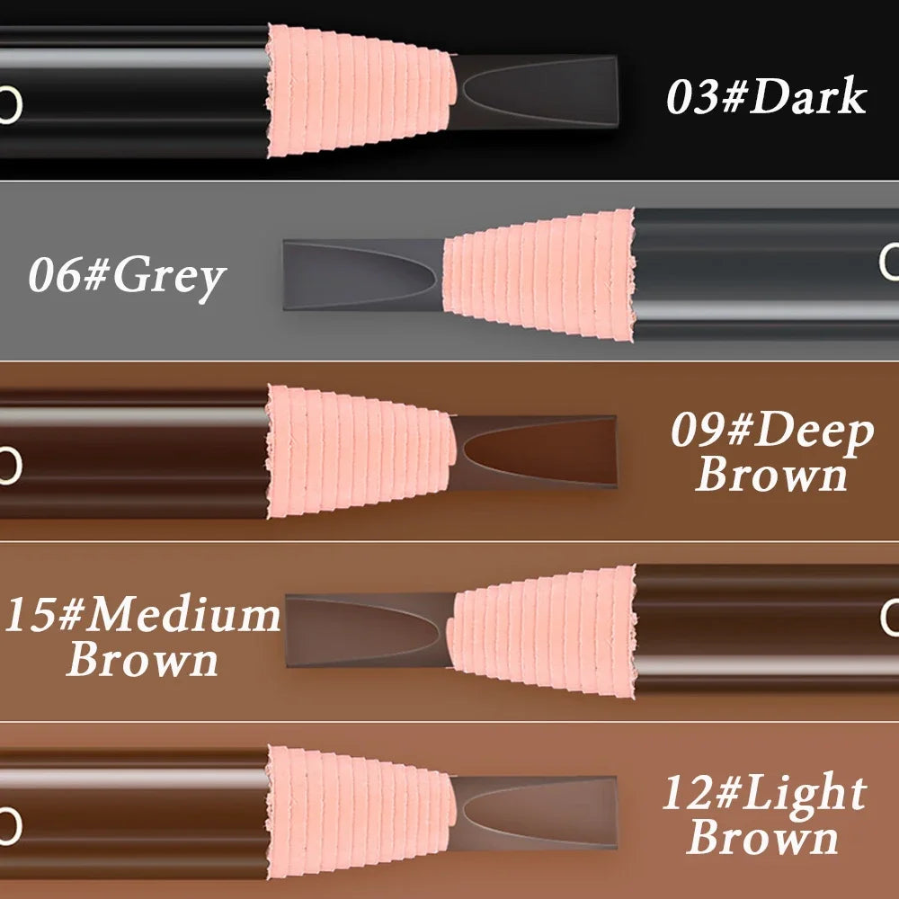 5pcs Professional Microblading Eyebrow Pencils – Waterproof & Long-Lasting