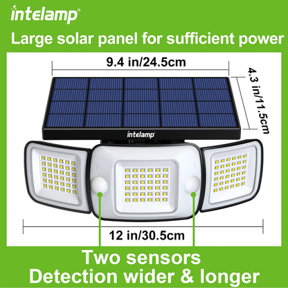 Solar Outdoor Light Motion Sensor Waterproof Bright Wall Street Lamp For Garden Yard and Farm