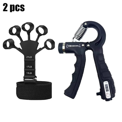 Gripper Kit,Adjustable Countable R-Type Hand Grip,Exercise Strengthening Pliers Spring,Finger Gripper,Wrist Expander