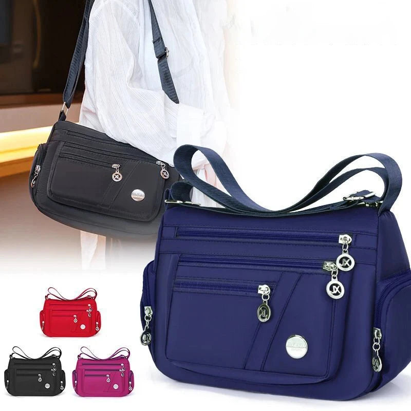 Large Capacity Women Crossbody Bag Waterproof Tote Casual Nylon Shoulder Bag Purse Handbag Lightweight Travel Messenger Bag