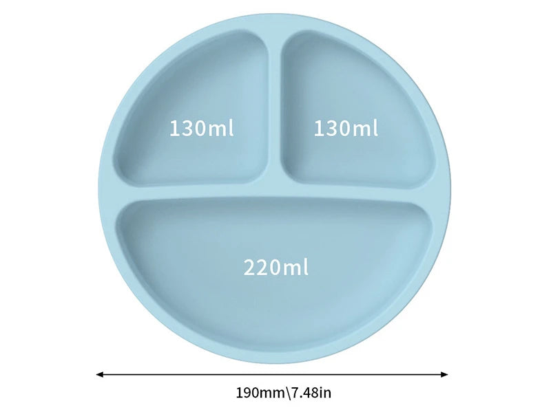 BPA Free Silicone Baby Feeding Set Sucker Bowl Dinning Plate Straw Cup Spoon Forks for Kids Baby Tableware Children Dishes