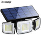 Solar Outdoor Light Motion Sensor Waterproof Bright Wall Street Lamp For Garden Yard and Farm