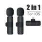 Microphone Lavalier sans fil Mini micro d'enregistrement audio vidéo portable pour iPhone Android Diffusion en direct Jeu Micro de téléphone