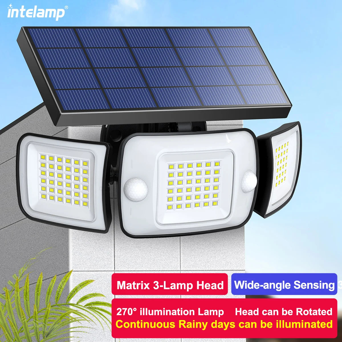 Solar Outdoor Light Motion Sensor Waterproof Bright Wall Street Lamp For Garden Yard and Farm