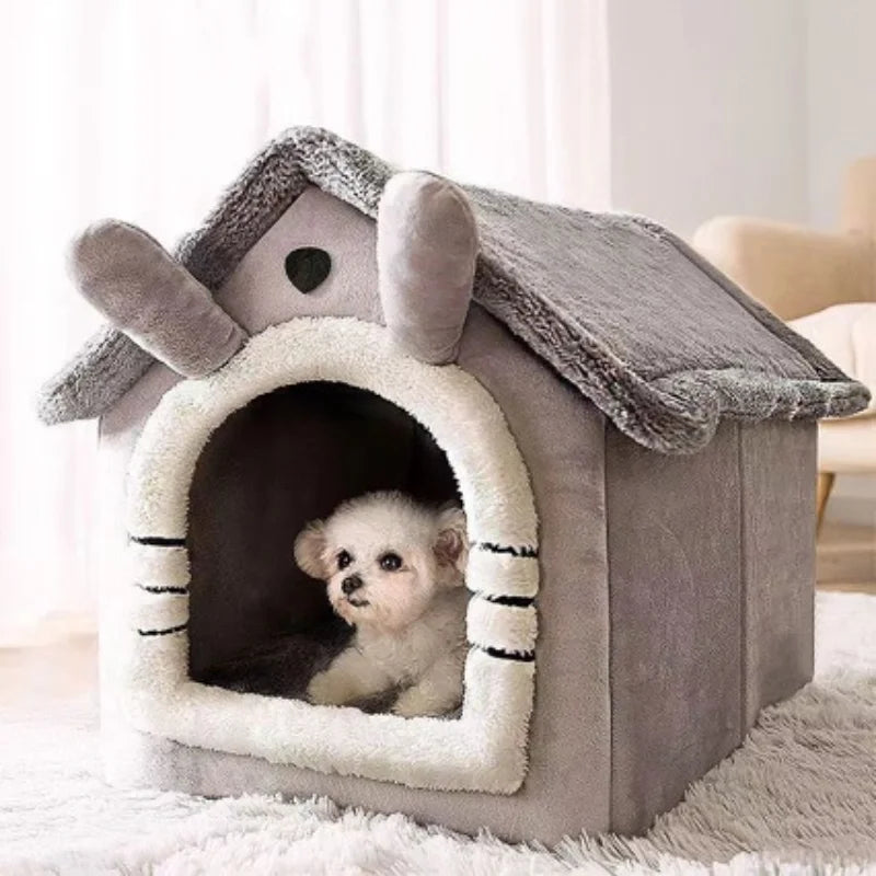 All Seasons Warm Washable Cat & Dog House – Soft, Cozy, and Durable Pet Bed