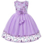 Europäischen und Amerikanischen stickerei kleid kleid mädchen party spitze prinzessin kleid blume kind net gaze Pengpeng kleid