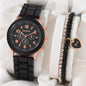 5/2PCS Luxury Watch & Jewelry Set