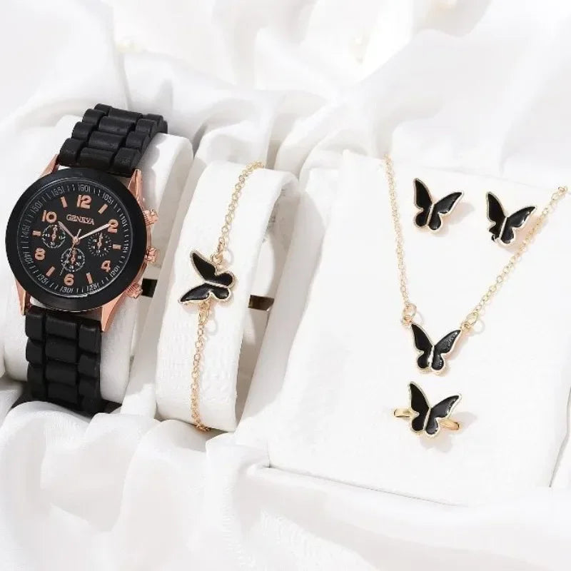 5/2PCS Luxury Watch & Jewelry Set