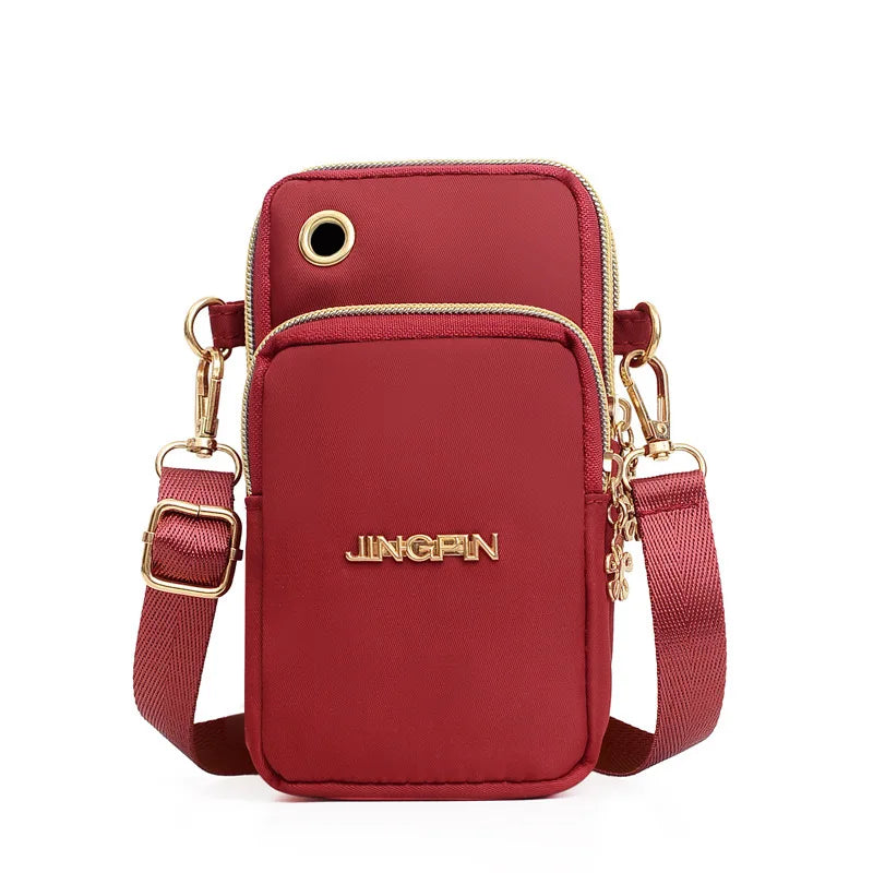 Buylor New Mobile Phone Crossbody Bags for Women Fashion Women Shoulder Bag Cell Phone Pouch, With Headphone Plug 3 Layer Wallet