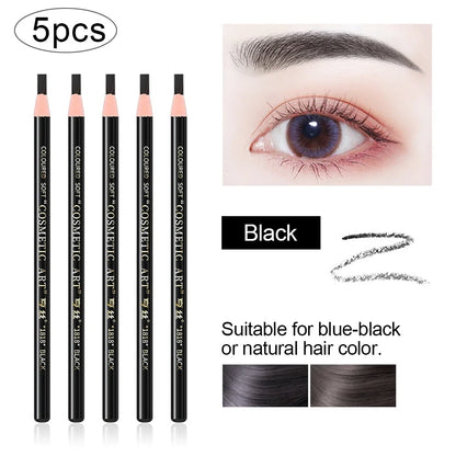 5pcs Professional Microblading Eyebrow Pencils – Waterproof & Long-Lasting