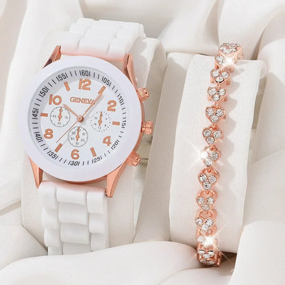 5/2PCS Luxury Watch & Jewelry Set