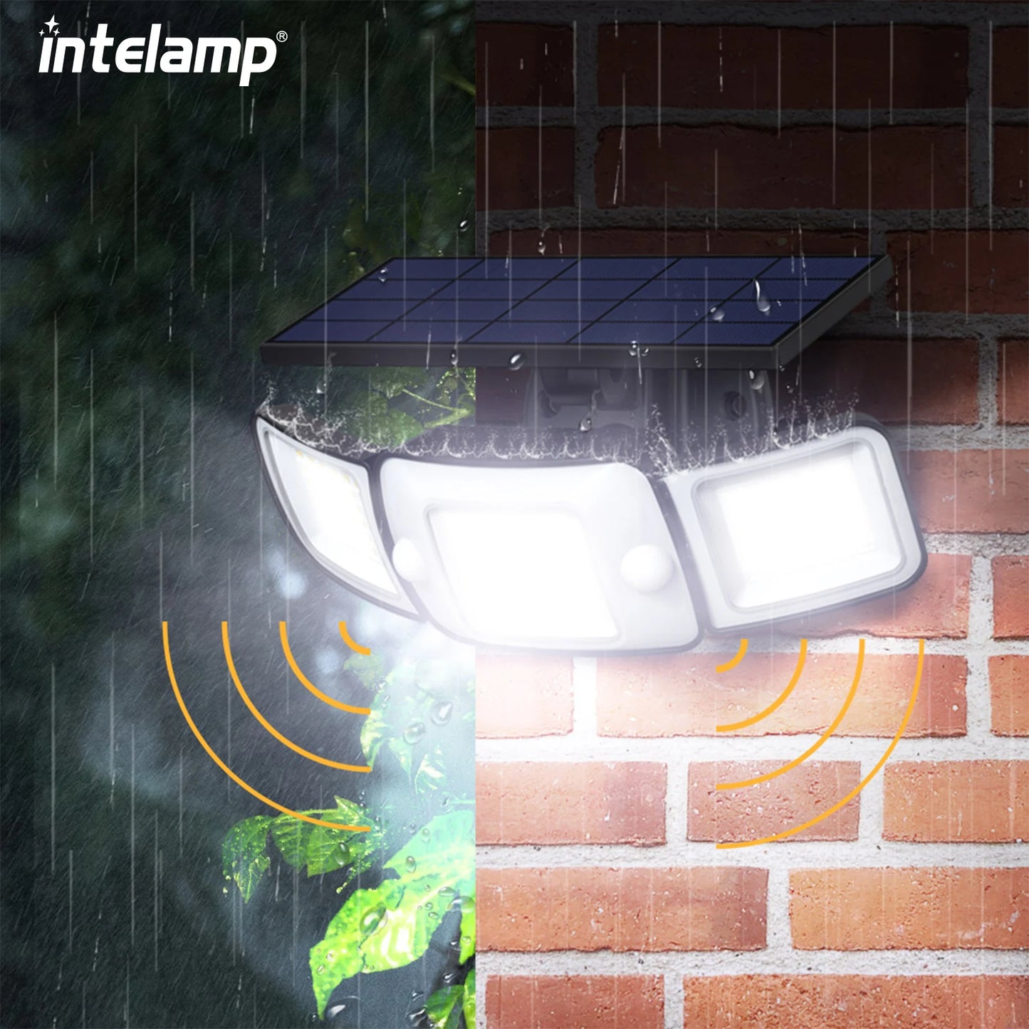 Solar Outdoor Light Motion Sensor Waterproof Bright Wall Street Lamp For Garden Yard and Farm