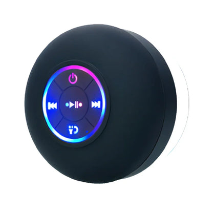 Tragbarer drahtloser Bluetooth-Lautsprecher LED IPX4 Wasserdichter Lautsprecher Badezimmer im Freien Großer Saugnapf Mini-Stereo-Soundbox