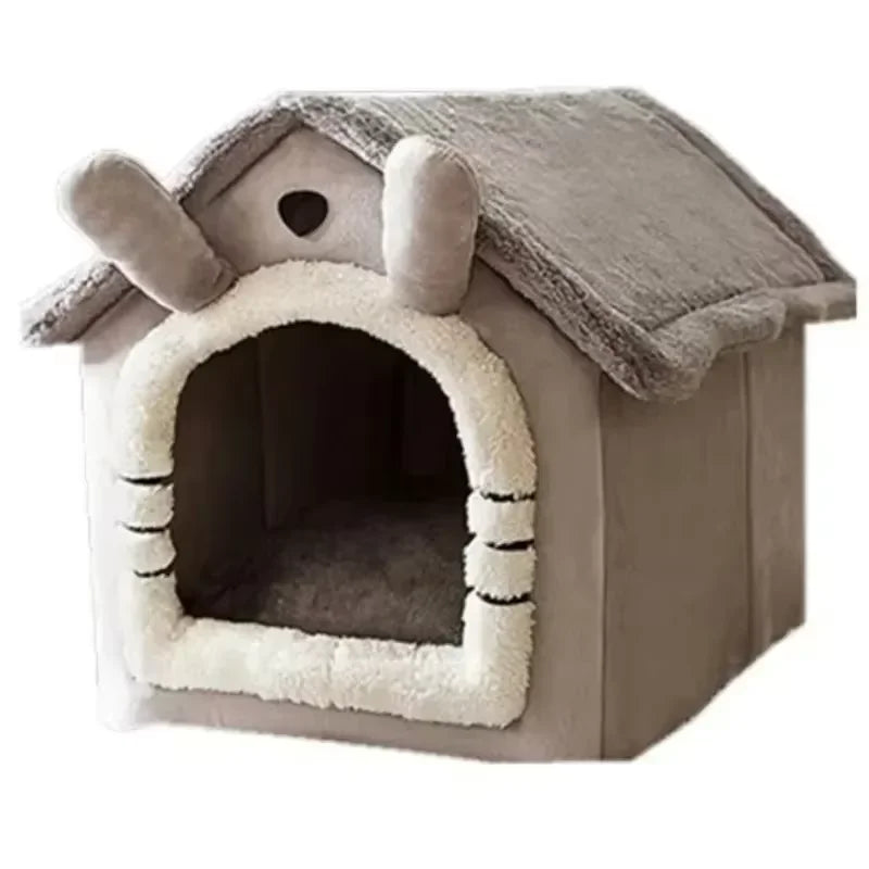 All Seasons Warm Washable Cat & Dog House – Soft, Cozy, and Durable Pet Bed