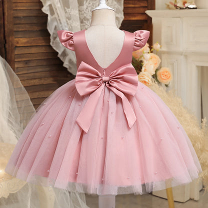 Robe de princesse rouge pour petite fille