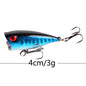 1Pcs 7cm 12g Popper Fishing Lure Hard Artificial Bait Topwater with 2 Treble Hooks Carp Fishing Lures Wobbler Crankbait Pesca