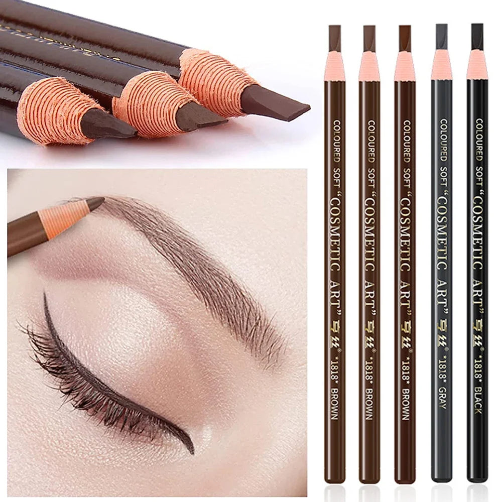 5pcs Professional Microblading Eyebrow Pencils – Waterproof & Long-Lasting