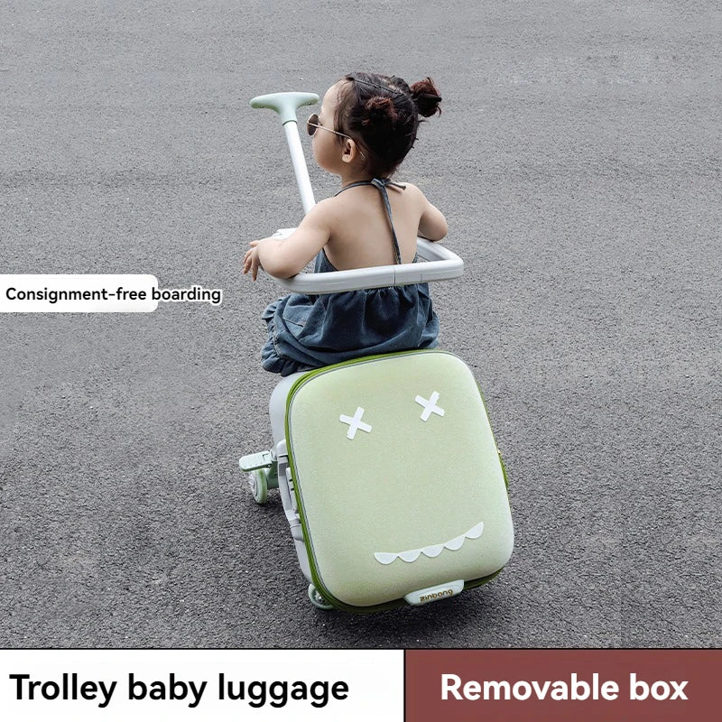 Children's Luggage Case Can Ride and Walk the Baby's Suitcase The Baby Can Take the Suitcase. The 20-Inch Folding Stroller Can