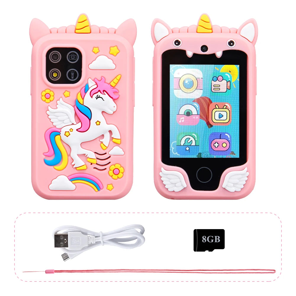 Kids Musical Smart Phone Toy | Cartoon Unicorn Touchscreen Educational Fun